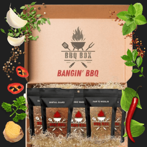 BBQ BOX UK - BANGIN BBQ - BARBECUE SEASONINGS & MEAT RUBS GIFT BOX