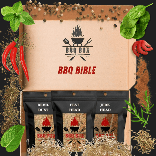 BBQ BOX UK - BBQ BIBLE - BARBECUE SEASONINGS & MEAT RUBS GIFT BOX