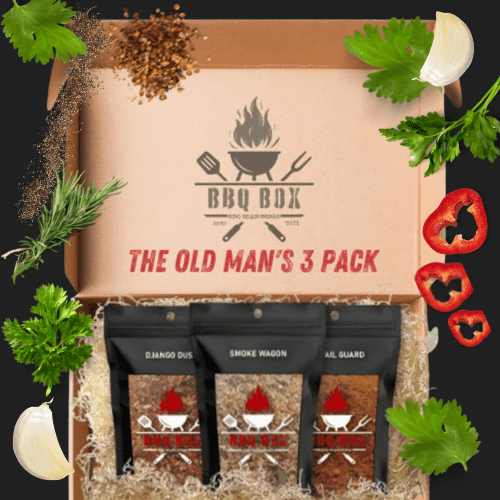 BBQ BOX UK - OLD MANS THREE PACK - BBQ SPICE RUBS GIFT BOX