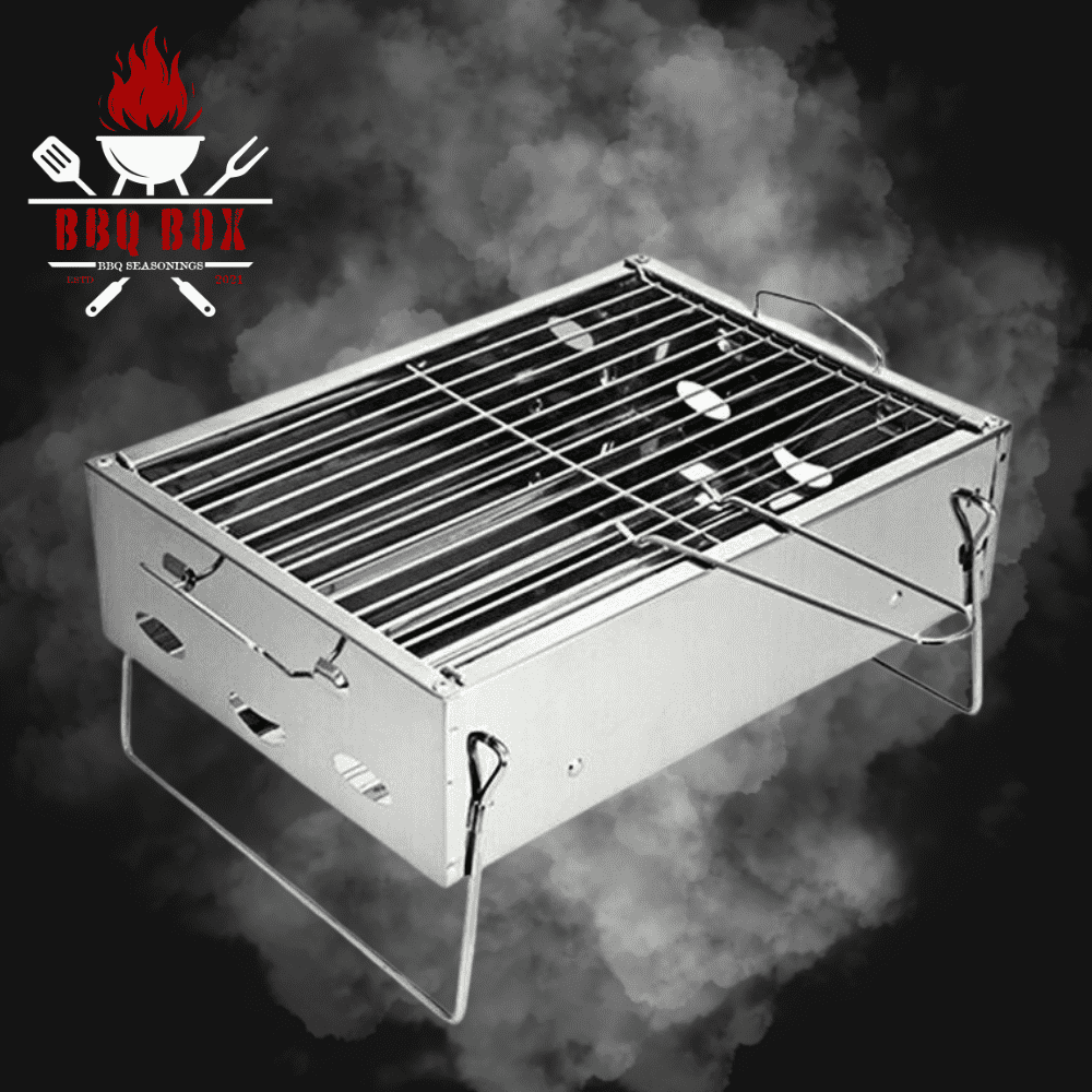 AMERICAN STYLE PORTABLE STAINLESS STEEL FOLDING CHARCOAL BBQ GRILL
