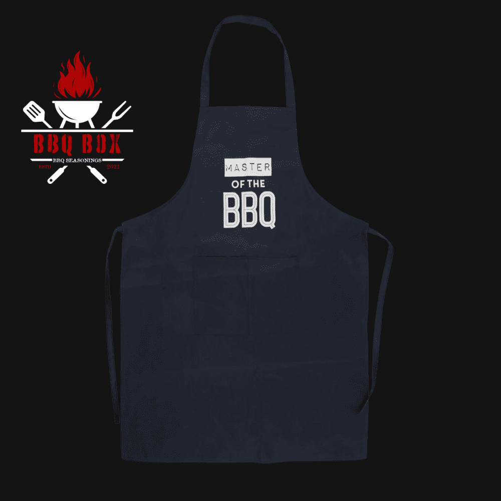 black bbq apron