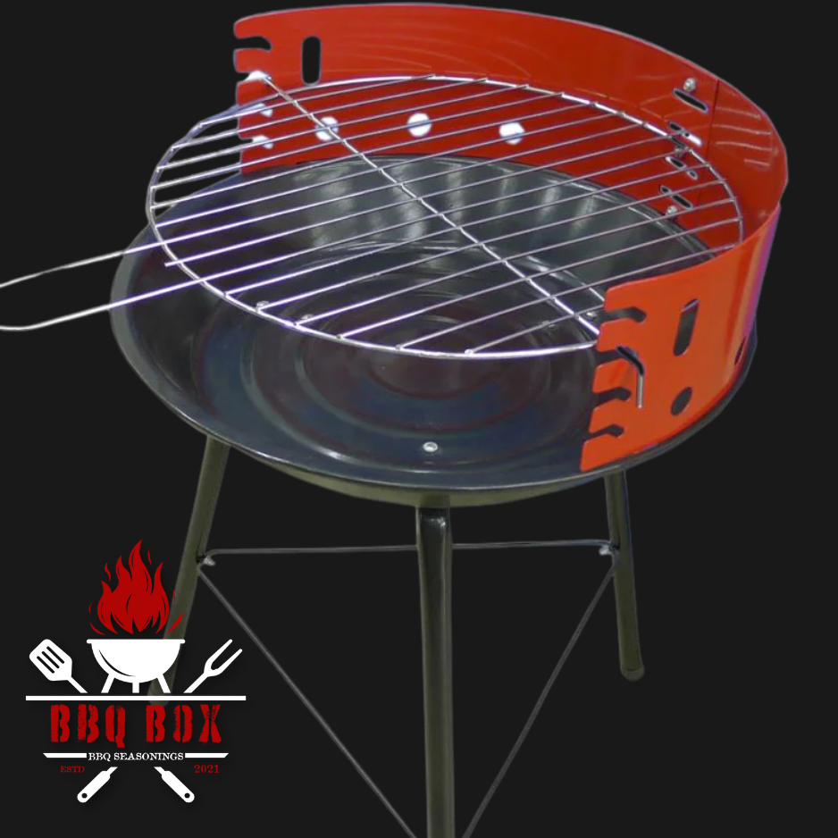 RED PORTABLE TRADITIONAL CHARCOAL BARBECUE - 14"